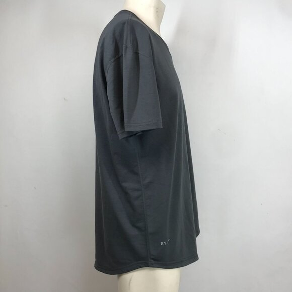 BYLT - MEN'S LARGE -GRAY DROP CUT SHORT SLEEVE V NECK BYLT BLEND T-SHIRT - Picture 4 of 8